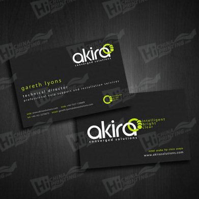 Black Business Cards with Spot Color Printing